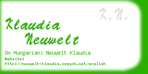 klaudia neuwelt business card